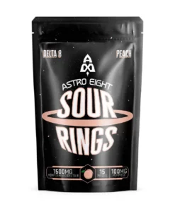 Astro Eight Sour Rings Delta 8 Gummies ( Peach flavor) – 1500mg